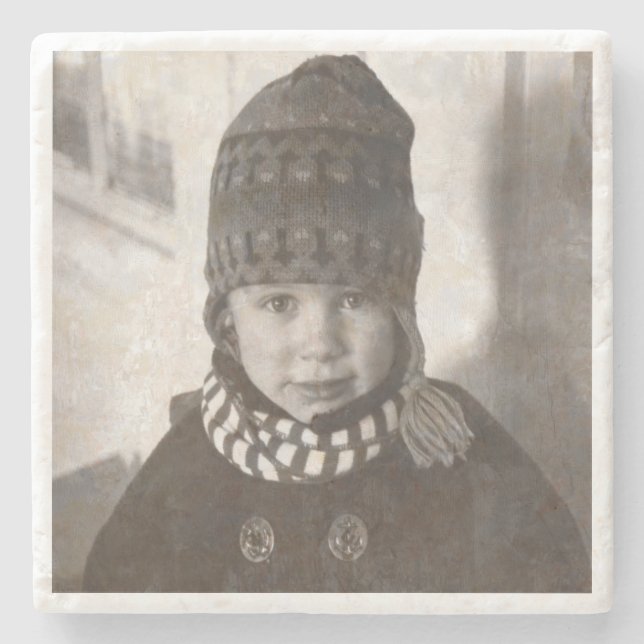 Vintages Foto Steinuntersetzer (Vorderseite)