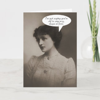 Vintages Foto über dem Hügel Brutal Geburtstag Karte