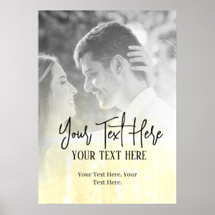 Vintages Foto und Skripttext Poster