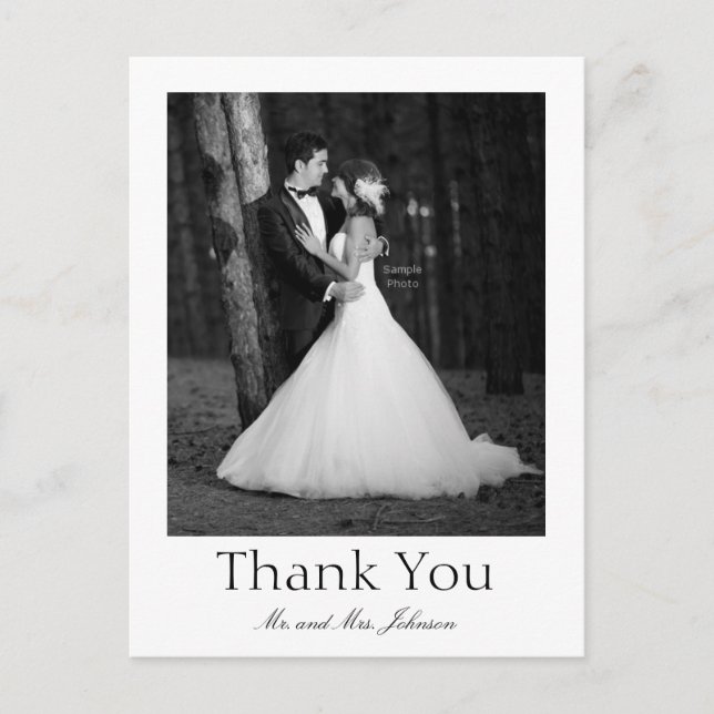 Vintages Foto vielen Dank Postkarte (Vorderseite)