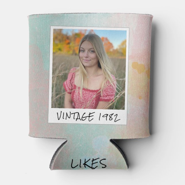 Vintages Foto von 1982, 40. Geburtstag Dosenkühler (Vorderseite)