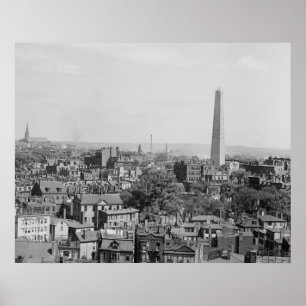 Vintages Foto von Charlestown Massachusetts Poster