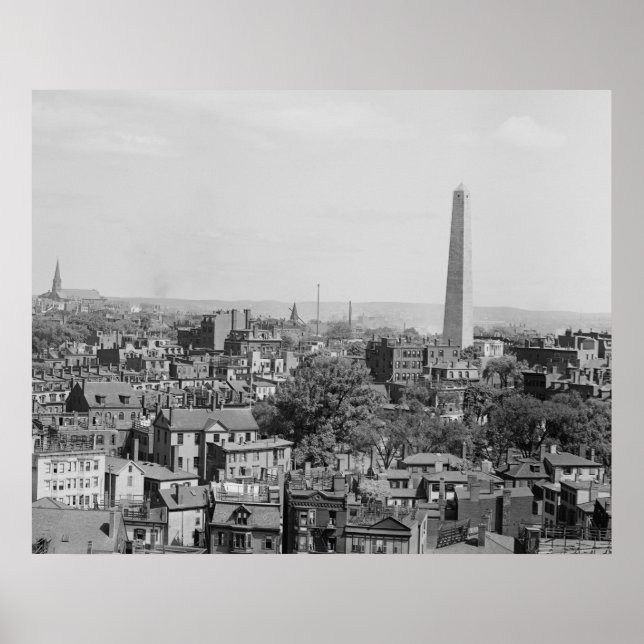 Vintages Foto von Charlestown Massachusetts Poster (Vorne)