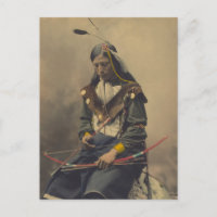 Vintages Foto von Cherokee Man mit Bow