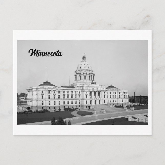 Vintages Foto von Minnesota Staat Hauptstadt Postkarte (Vorderseite)