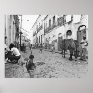 Vintages Foto von Salvador, Brasilien Poster