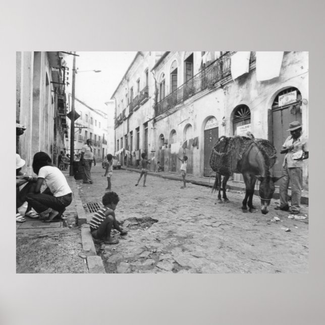 Vintages Foto von Salvador, Brasilien Poster (Vorne)