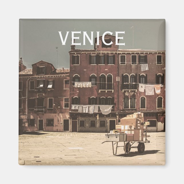 Vintages Foto von Venedig Magnet (Vorne)