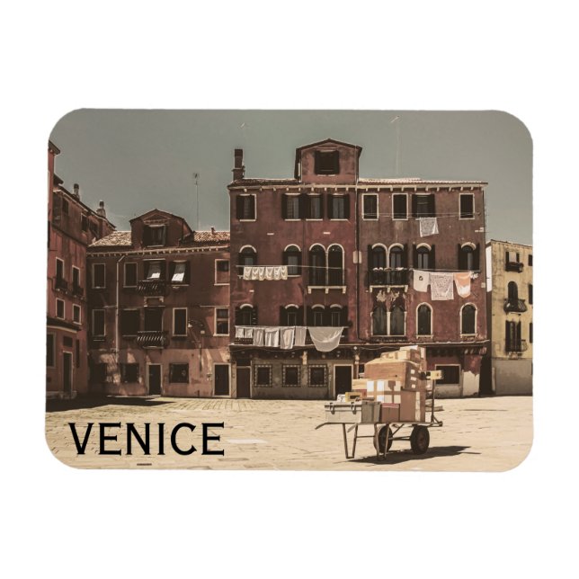Vintages Foto von Venedig Magnet (Horizontal)