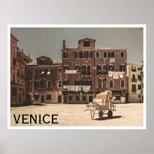 Vintages Foto von Venedig Poster