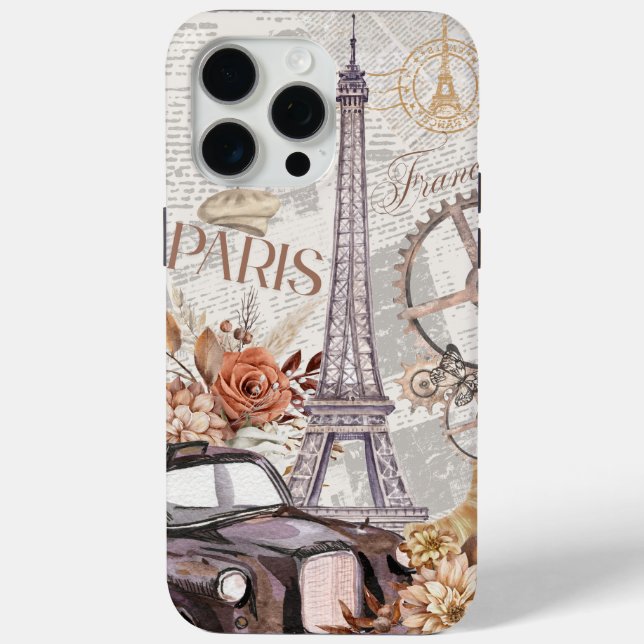 Vintages France Phone Case (Rückseite)