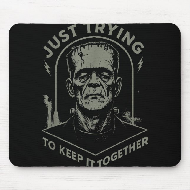 Vintages Frankenstein Monster nur versuchen, I Beh Mousepad (Vorne)