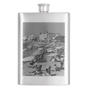 Vintages Frankreich Cannes Strand Flachmann