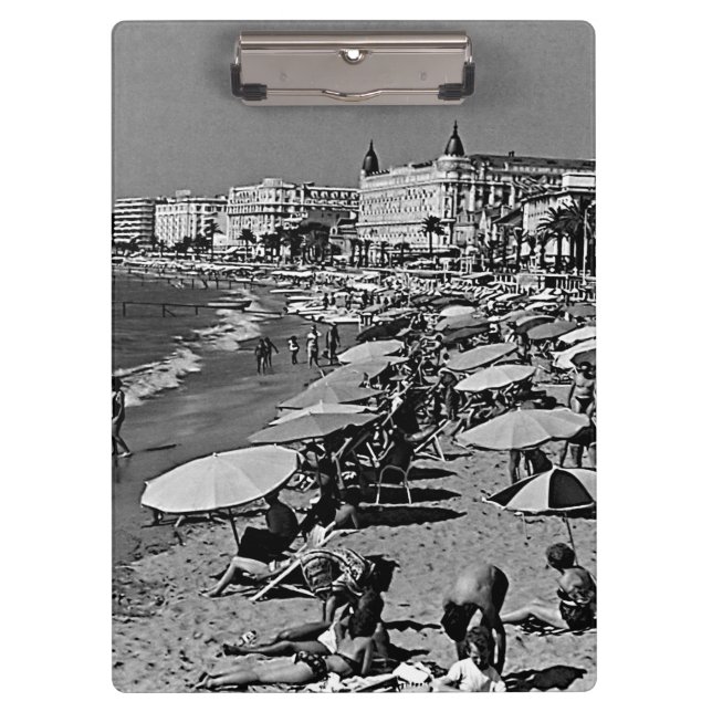 Vintages Frankreich Cannes Strand Klemmbrett (Vorderseite)