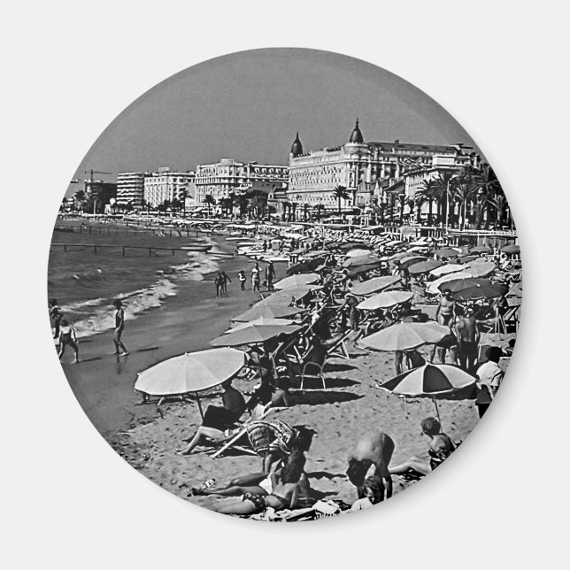 Vintages Frankreich Cannes Strand Magnet (Vorne)