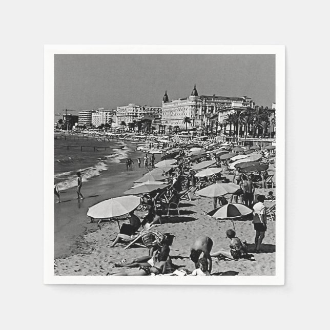 Vintages Frankreich Cannes Strand Serviette (Vorderseite)