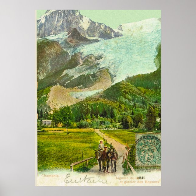 Vintages Frankreich, Chamonix 1907 Poster (Vorne)