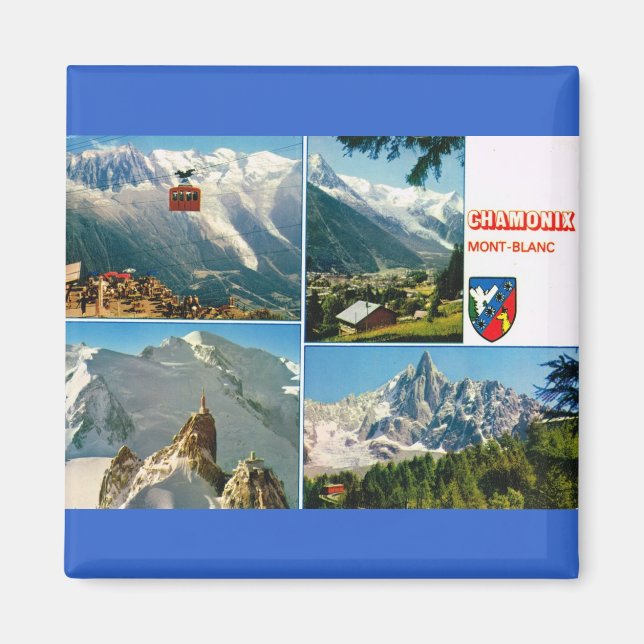 Vintages Frankreich, Chamonix, Mt Blanc Magnet (Vorne)