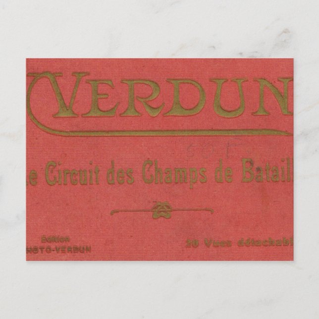 Vintages Frankreich,    Erster Weltkrieg, Verdun Postkarte (Vorderseite)