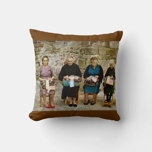 Vintages Frankreich, Haute die Loire, Kissen (Vorderseite)