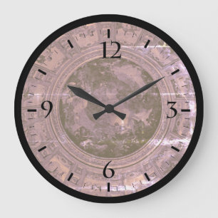 Vintages Frankreich - Kuppel Fresco Charles la Fos Große Wanduhr