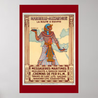 Vintages Frankreich nach Ägypten Reiseplakat