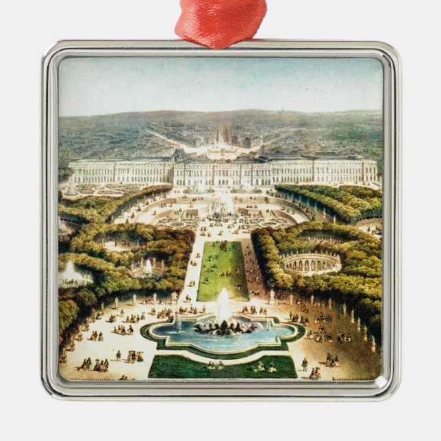 Vintages Frankreich, Palais De Versailles Silbernes Ornament (Vorne)
