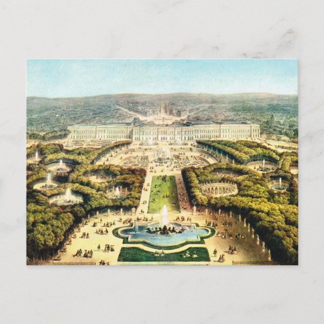 Vintages Frankreich, Schloss Versailles Postkarte (Vorderseite)