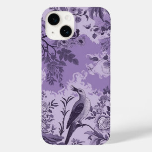 Vintages Französisch Lila Toile Fleurie Case-Mate iPhone 14 Hülle