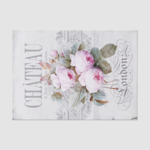 Vintages Französisch London Pink Peony Seidenpapier