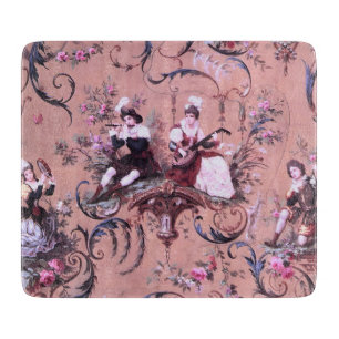 Vintages Französisch Rosa Toile Viktorianische Sti Schneidebrett