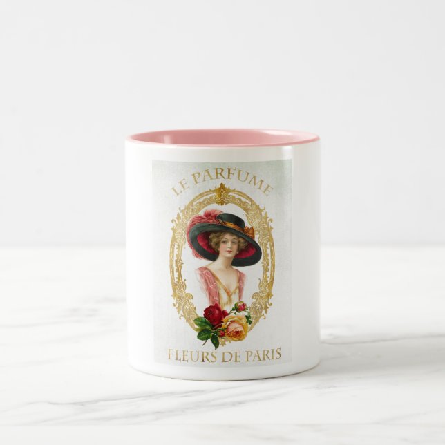 Vintages Französisch Zweifarbige Tasse (Mittel)