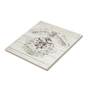 Vintages französisches Bäckereizeichen Fliese