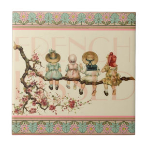 Vintages französisches Bestes Freund Fliese
