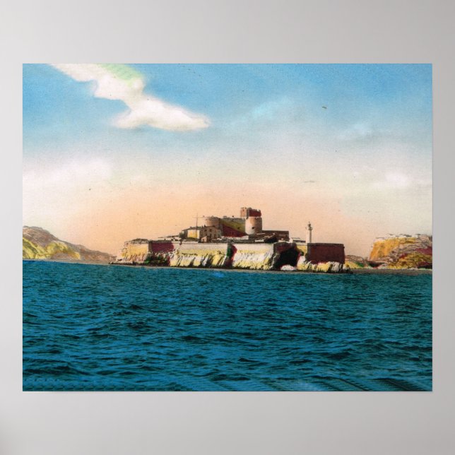 Vintages französisches Bild, Marseille, Chateau d' Poster (Vorne)