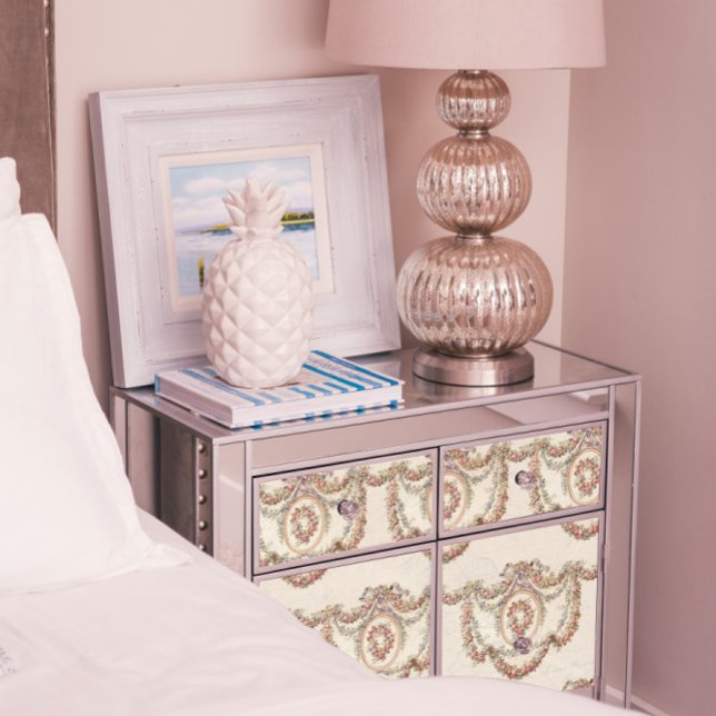 Vintages Französisches Blumengarten Elfenbeinrosa  Seidenpapier (Von Creator hochgeladen)