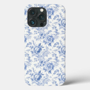 Vintages Französisches Blumentoilblau Case-Mate iPhone Hülle