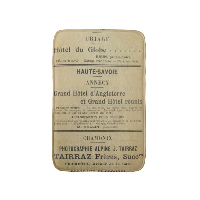 Vintages französisches Buch Badematte (Vorderseite Vertikal)