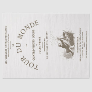 Vintages französisches Buch Titelseite Decoupage J Seidenpapier