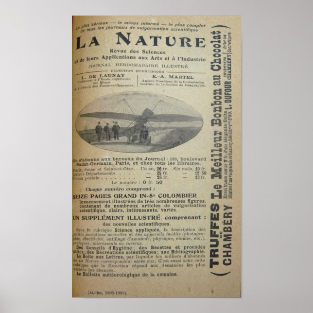 Vintages französisches Buchposter Poster (Vorne)