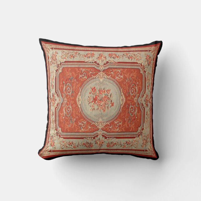Vintages französisches Fabric Panel Pillow Kissen (Vorderseite)