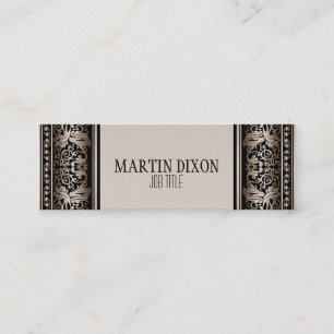 Vintages französisches Kamel-Brown-modernes dünn Mini Visitenkarte