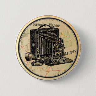 Vintages französisches Kamera-Party-Knopf-Button Button