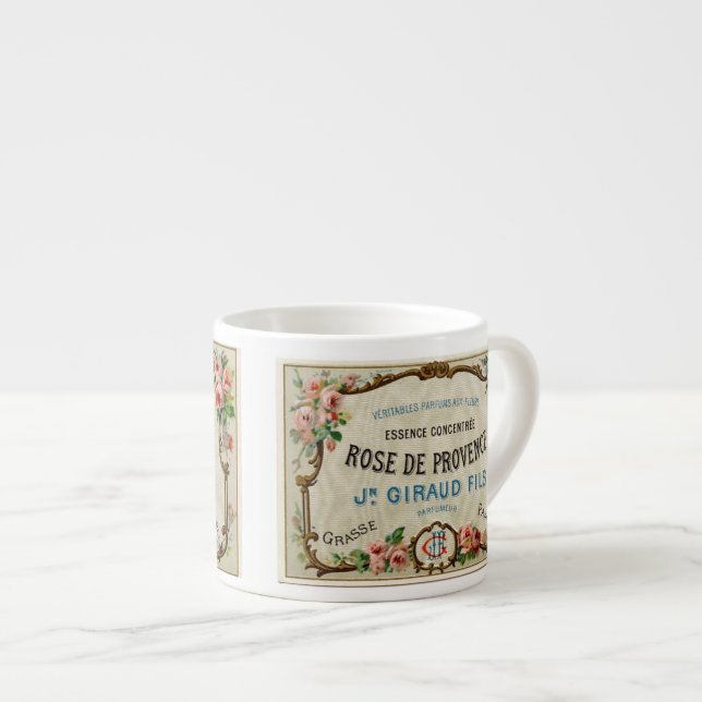 Vintages französisches Label Espressotasse (Vorderseite Rechts)