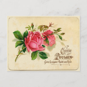 Vintages französisches Label Postkarte