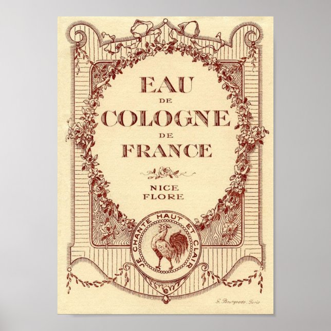 Vintages französisches Landeswerbung-Label-Frankre Poster (Vorne)