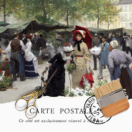 Vintages französisches Marktfragmentierungspapier  Seidenpapier