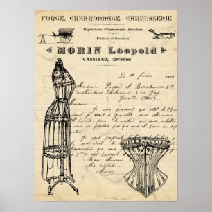 Vintages französisches Mode-Plakat Poster