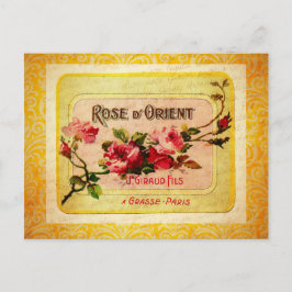 Vintages Französisches Parfüm-Label Postkarte