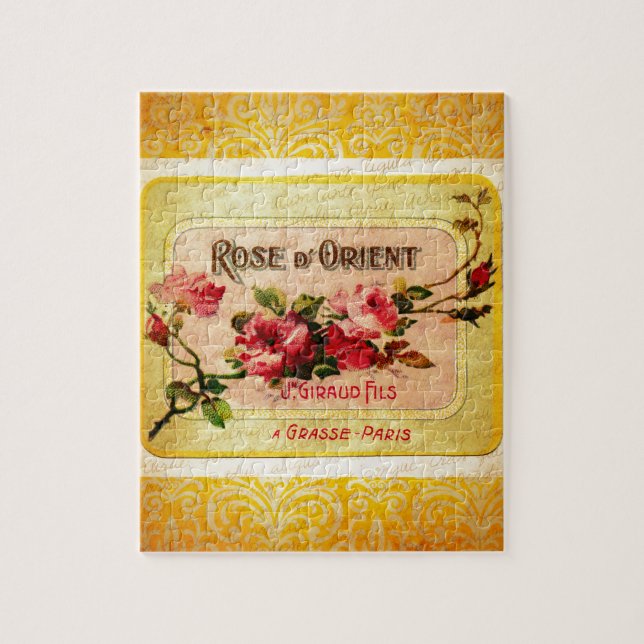 Vintages Französisches Parfüm-Label Puzzle (Vertikal)